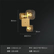 Modern Gold Full Copper Glass Living Room Wall Lamps Hotel Lobby Aisle Villa Bathroom Bedroom Home Art Deco Wall Lights