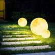 Resin Fiber Outdoor Lunar Lawn Lamp Round Waterproof Atmosphere Lamp Garden Ground Plug Landscape Lighting