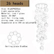 Nordic luxury White Magic bean Design glass LED Chandelier Lighting lustre Hardware Ceiling Duplex staircase Attic luminaire