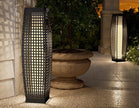 Creative New LED Solar Imitation Rattan Hollow Floor Lamp for Outdoor Courtyard Garden Projection Atmosphere Lighting