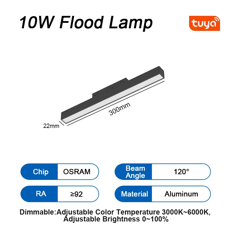 Tuya Bluetooth Dimmable Zigbee Magnetic Smart Rail Track Light Led Lamp Ceiling Light Spotlight Fixture Downlight Magnet Home