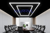 Honeycomb LED Rectangle Lighting Office Gym Desk Barber Workshop Ceiling pendant Light Color change Dimmable Garage Hexagon Lamp