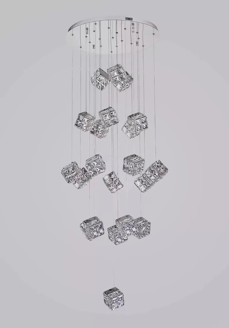 Modern home decoration crystal chandelier, stair Pendant lamp, living room Pendant lights, interior lighting