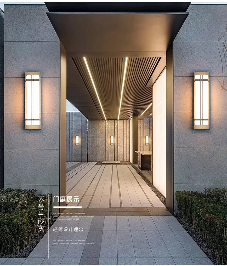 Outdoor wall lamp waterproof wall lamp Internet celebrity creative balcony aisle stairs bedroom living room new Chinese