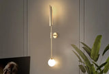 Moderm Luxury Single Double Head Wall Lamp Golden Lnclined Tube Wall Light Mirror Light Stair Living Room Bedroom Deco Luminaire