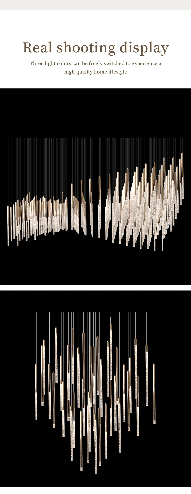 Hotel lobby LED Chandelier Villa hall Living room Crystal Chandeliers Customable High Ceilings Chandelier