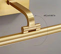 Modern Gold Copper Wall Light Rotatable Mirror Bathroom Bedroom Sconce Brass Simple Lamp GN421TN