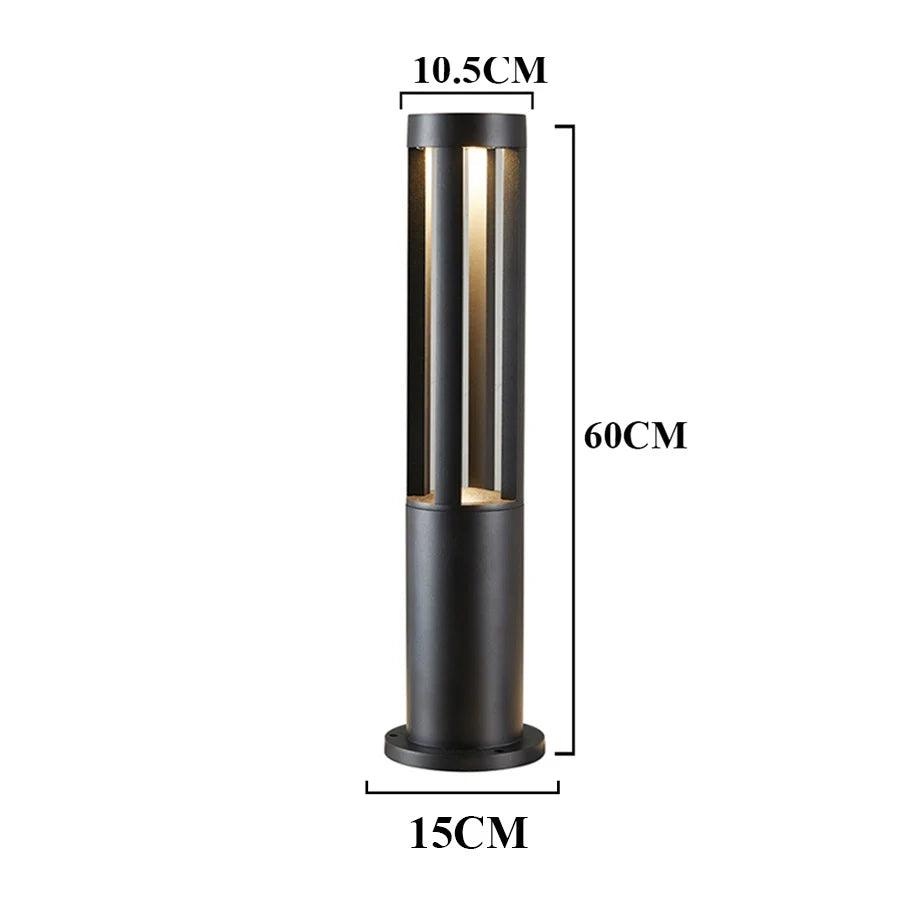 Outdoor Landscape Lawn Lamp Waterproof Villa Garden Courtyard Stand Pole Light Modern Park Community Post Lamp Led Bollard Light
