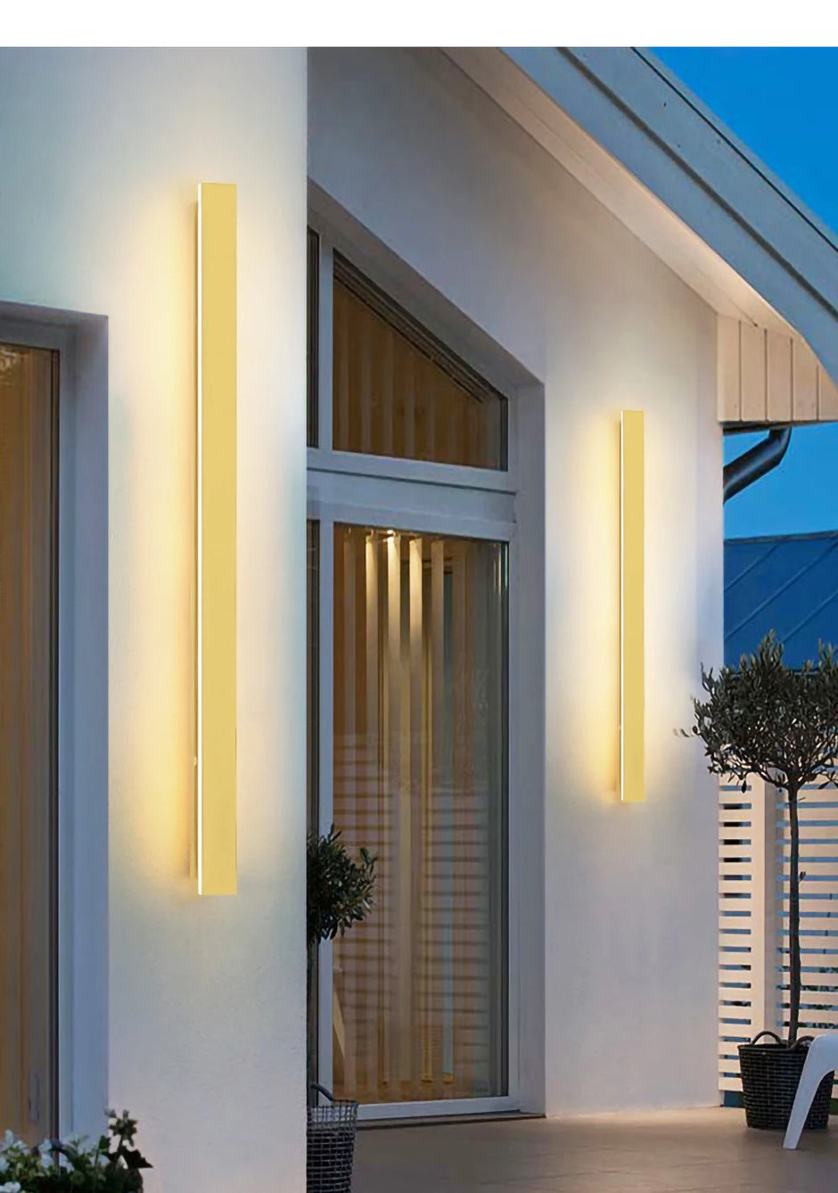 Long Wall Light Outdoor Lighting Waterproof Ip65LED Garden Country Villa Balcony Light Lnterior Wall Bedroom Living Room Light