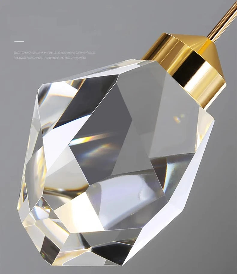 Modern home decoration crystal chandelier, stair Pendant lamp, living room Pendant lights, interior lighting