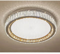 ‌Modern Luxury Dimmable Crystal Ceiling Light K9 Crystals Golden Ring Chandelier for Bedroom Living Room Dining Room LED Fixture