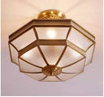 Semi-Flush Copper Ceiling Lamp Outdoor Style D46cm H35cm Living Room Atmosphere Simple Restaurant Balcony Study Ceiling Light