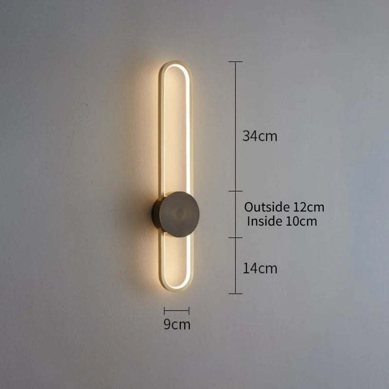Modern Sconce LED Long Wall Light for Bedroom Living Room Surface Mounted Background Room Decor Wall Lighting Fixture