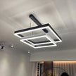 2026 LED Square Pendant Light For Dining Room Bedroom Living Room Home Loft Decor Modern Black Aluminum Hanging Lamp