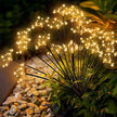 6/810 Heads Solar Light Waterproof Sparkling Stars LED Floral Firework 2 Modes Switching Ground Mounted Landscape Lighting