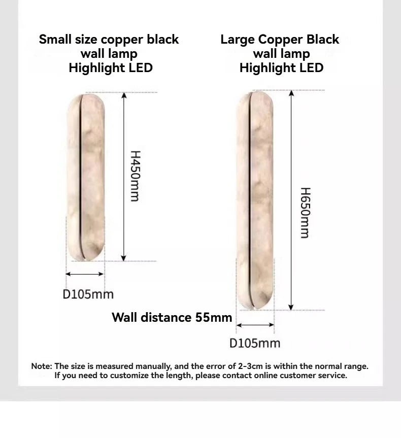 Italian Wall Lamp Natural Marble Bedside LED Light for Bedroom Villa Entryway Hallway Living Room Indoor Decorative Lighting