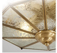 American-Style Semi-Flushed Ceiling Lamp D35cm H30cm De Copper Glass Balcony Bedroom Lamp Restaurant Balcony Study Ceiling Light