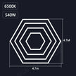 6500K  LED tube combination rectangular sleeve lamp made of PC material,lightweight For garage light,barber shop bedroom