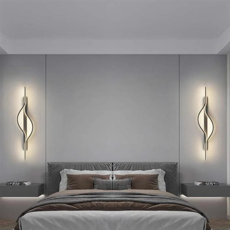 Minimalist Wall Lamp Living Room TV Background Wall Lamp Light Luxury Style Long Strip Lighting Line Bedroom Bedside Wall Lamp