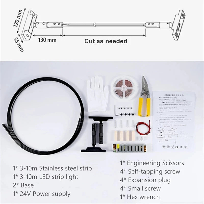 Minimalist LED Skyline Linear Light COB Modern Wall Lamp for Living Room Bedroom Art Exhibition Wall DIY Decor Strips Sconce