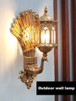 Outdoor Courtyard Pillar Entrance Waterproof Terrace Retro Courtyard Villa Exterior Wall Balcony Courtyard Wall Lamp