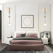 Moderm Luxury Single Double Head Wall Lamp Golden Lnclined Tube Wall Light Mirror Light Stair Living Room Bedroom Deco Luminaire