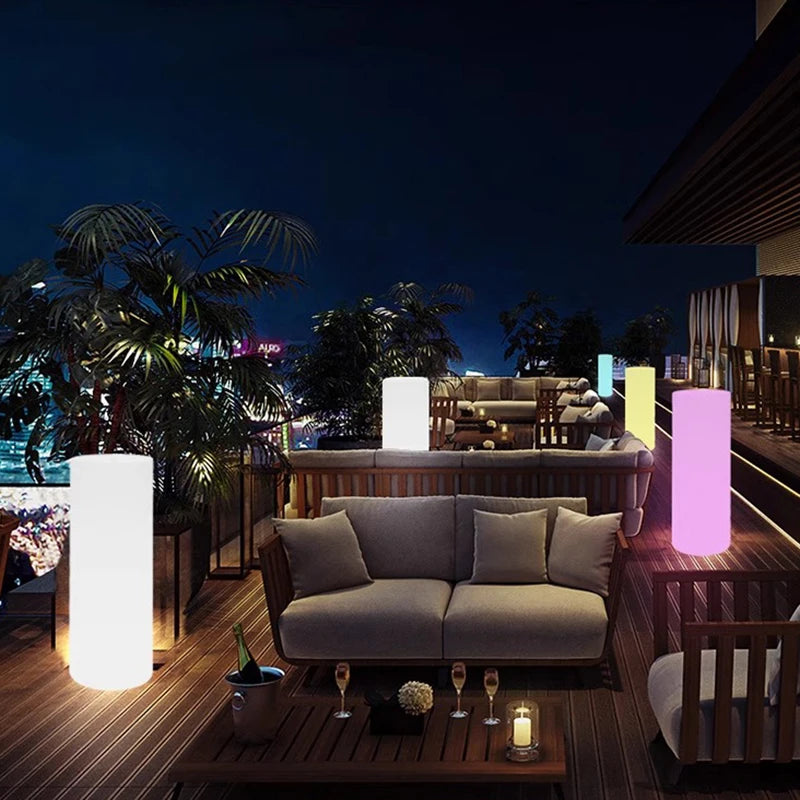 Luminous cylindrical lamp lawn solar LED outdoor lighting non solar lamp outdoor garden decoration outdoor garden light