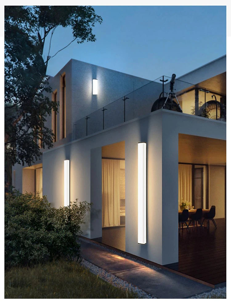 Stainless steel outdoor wall lamp outdoor wall lamp outdoor Led outdoor lighting long wall lamp waterproof IP65 outdoor garden l