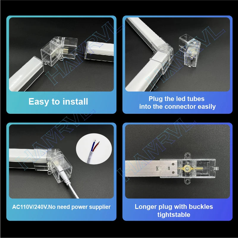 DIY Hair Salon Barbecue Shop Gym Bar Car Showroom 6000-6500k Garage Workshop Ceiling Light Honeycomb Tube Hexagonal LED Lighting