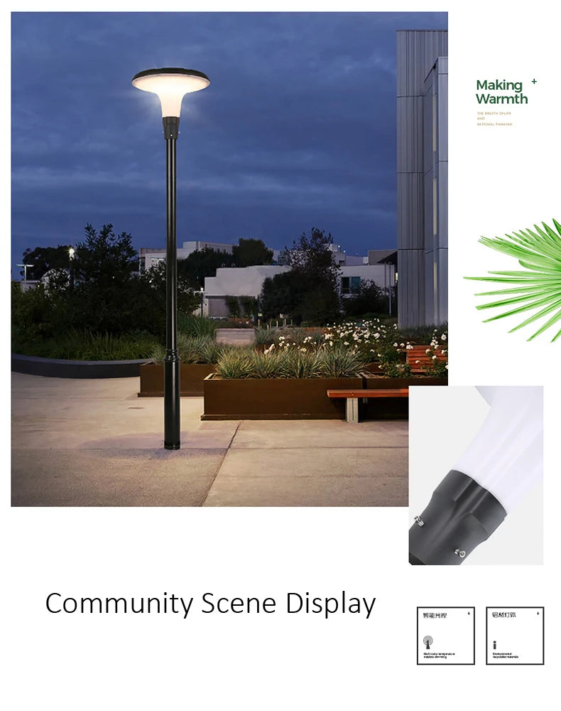 Modern Aluminum Garden Lamp Outdoor Ultra-Bright Home Outdoor Waterproof Garden Villa Community Park Landscape Street Light