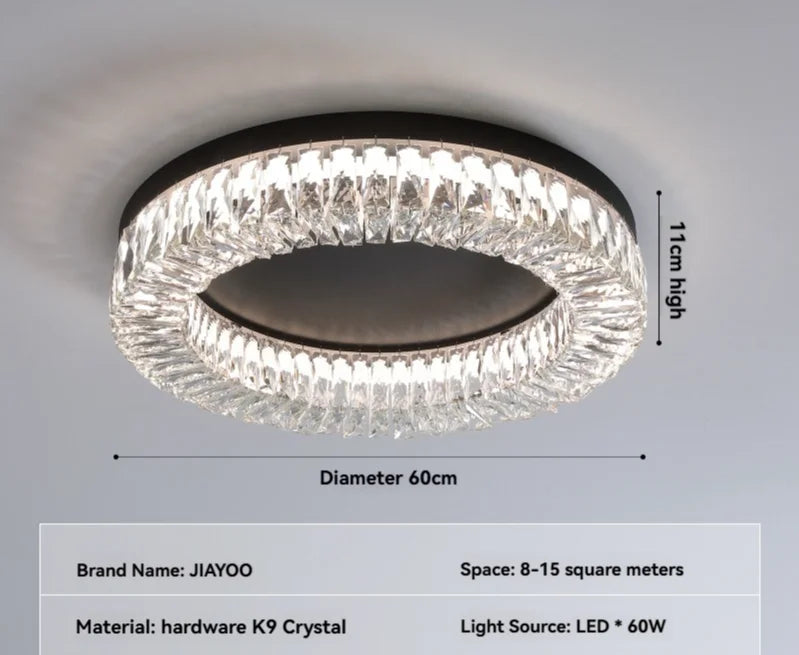 Light Luxury Modern Led Crystal Ceiling Ceiling Light Home Decoration Living Room Bedroom Dining Room Hotel Kitchen Lighting