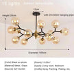 LED Glass Ball Chandelier Pendant Light for Indoor Decorative Lighting - Living Room Bedroom Dining Room