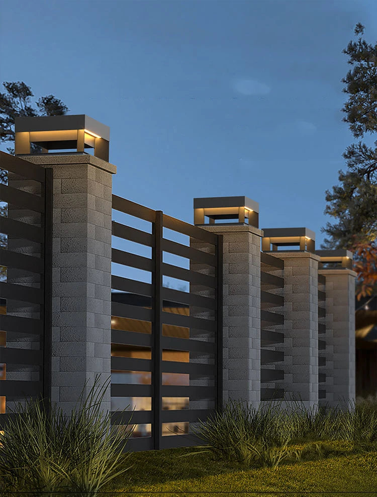 Modern Stainless Steel Door Post Lamp Villa Door Pillar Lamp Outdoor Waterproof Garden Lawn Lamp Landscape Lighting