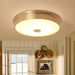 Nordic Modern Copper LED Ceiling Lights Fixtures Kitchen Hallway Balcony Round Ceiling Lamps Minimalist Lampara Gold Lighting