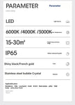 Modern Light Outdoor LED Wall Light Transparent Crystal with Bubble Style for Villa Porch Patio and Garden Lighting Lamps