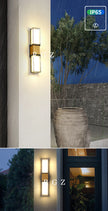 IP65 Waterproof 12W Outdoor Lighting Led Wall Lamp Modern Aluminum Surface Mounted Led Garden Stairs Porch Light AC110V 220V