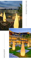 Hotel Restaurant Courtyard Garden Decoration Outdoor Variable Light Emitting Diode Luminous Water Droplet Floor Lamp