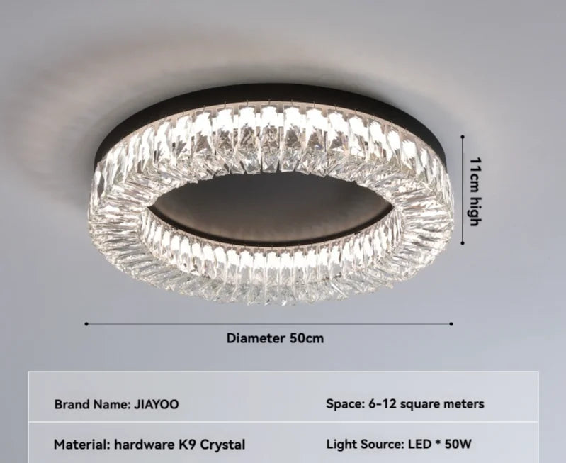 Light Luxury Modern Led Crystal Ceiling Ceiling Light Home Decoration Living Room Bedroom Dining Room Hotel Kitchen Lighting