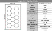 Hexagon LED Light for Garage Ceiling Auto Car Body Repair Workshop Barbershop Hair Salon Gym - Customized Lighting Lamp