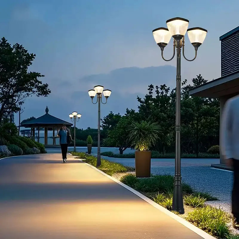 Modern Outdoor Street Lights for Villa Yard Garden Waterproof Aluminum Lamps High Pole Pillar Lamp Landscape Decor Lighting IP65