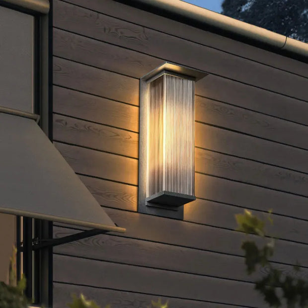 Outdoor Waterproof Wall Lamp for Courtyard Villa Entrance Garden Yard Lighting Modern Simple Style Metal+PC Light Source