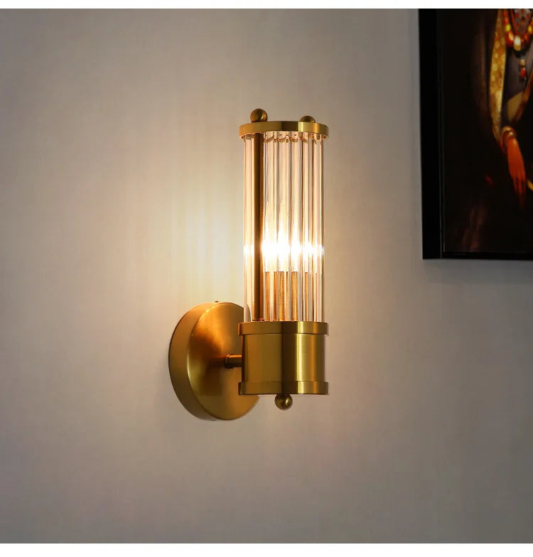 Modern Crystal Led Brass Wall Light Bedroom Living Room Corridor Dining Room Lighting Decoration Indoor Decoration Wall Lamps