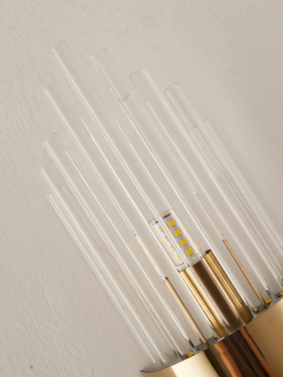 Gold/Black Stainless Steel Crystal Wall Sconce for Living Room, Bedroom, Kitchen Home Decor Lighting, G9 Light Source