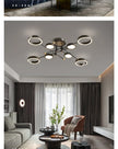 Modern Luxury Nordic Style Aluminum Circle Shaped LED Pendant Light Art Creative Lamp for Living Room Home Decoration Chandelier