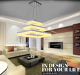 Free Shipping Modern Led Pendant Lights for Dining Room Living Room Rectangle Acrylic Led Pendant Lamp Fixture Lamparas Modernas