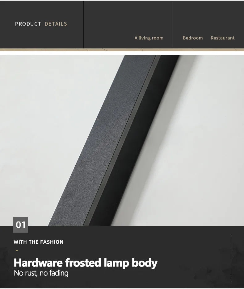 Outdoor waterproof wall lamp LED strip background wall lamp stair garden lamp living room bedroom bedside ip65 wall lights