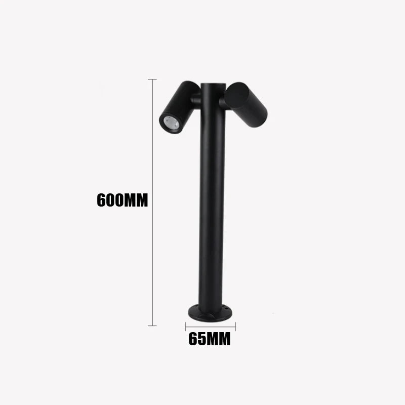 Outdoor Double Head Can Be Rotated 180° Lawn Light Creative Garden Garden Light Villa Garden LED Garden Light