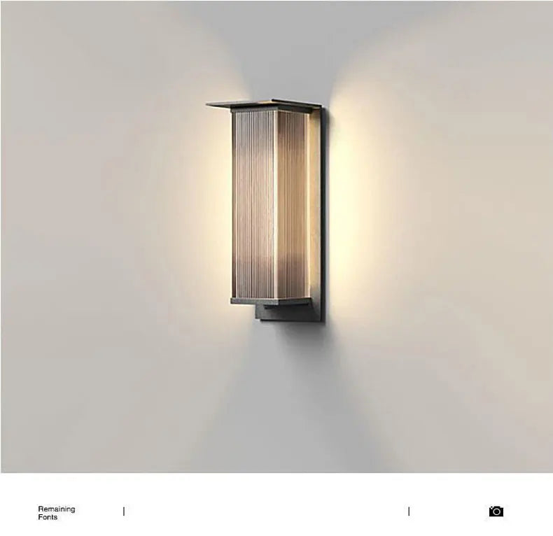 Outdoor Waterproof Wall Lamp for Courtyard Villa Entrance Garden Yard Lighting Modern Simple Style Metal+PC Light Source