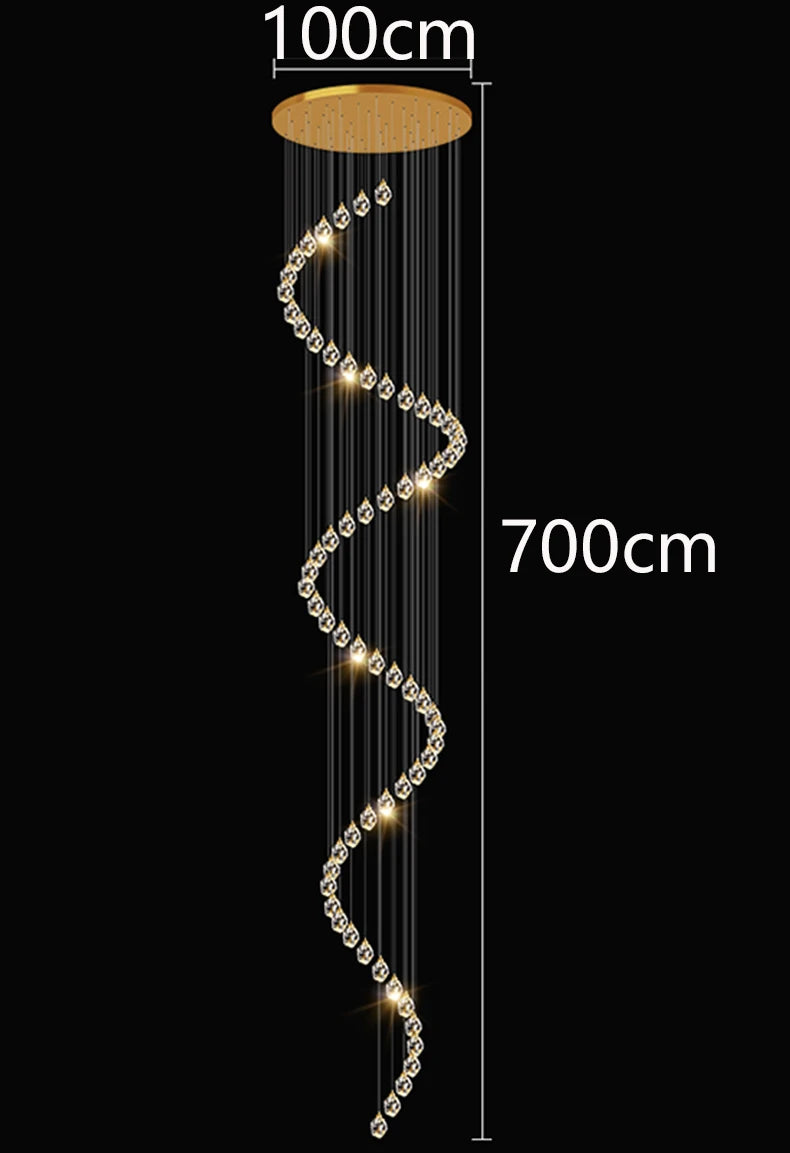 Modern home decoration crystal chandelier, stair Pendant lamp, living room Pendant lights, interior lighting