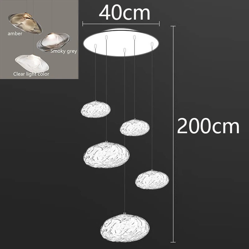 Nordic home decoration, stair chandelier, living room bedroom and dining room Pendant lights, ceiling light, indoor lighting